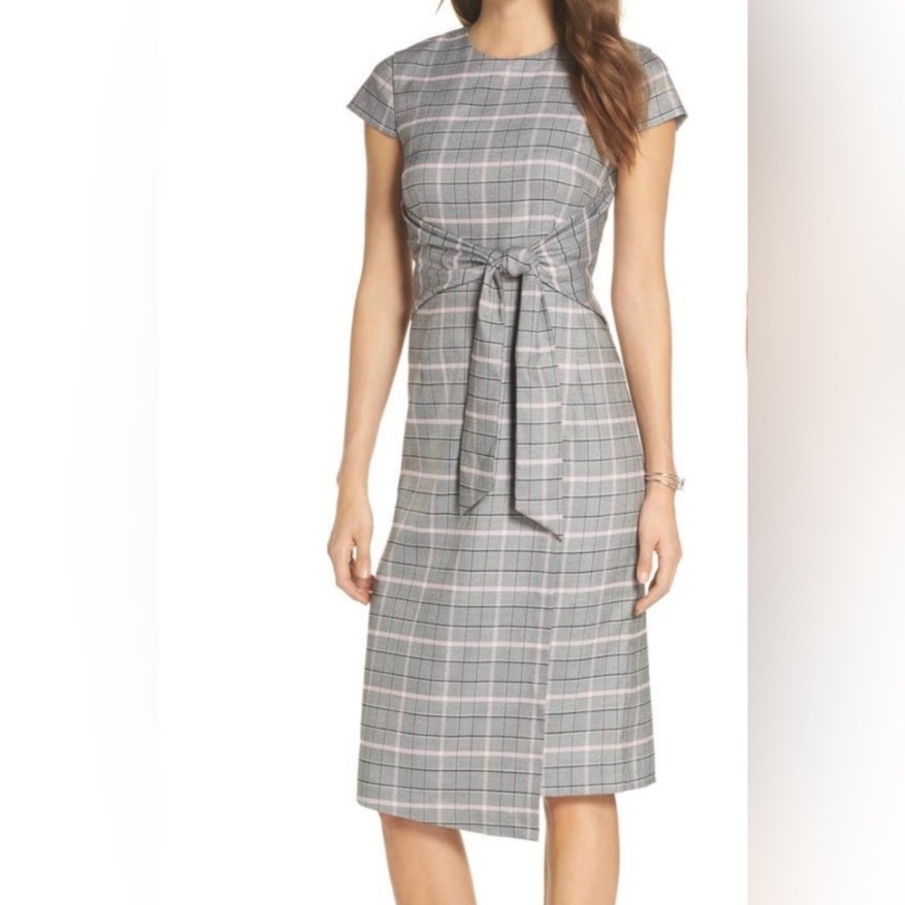 NWT 1901 Black/Grey/Pink Stripe Dress Sz 8